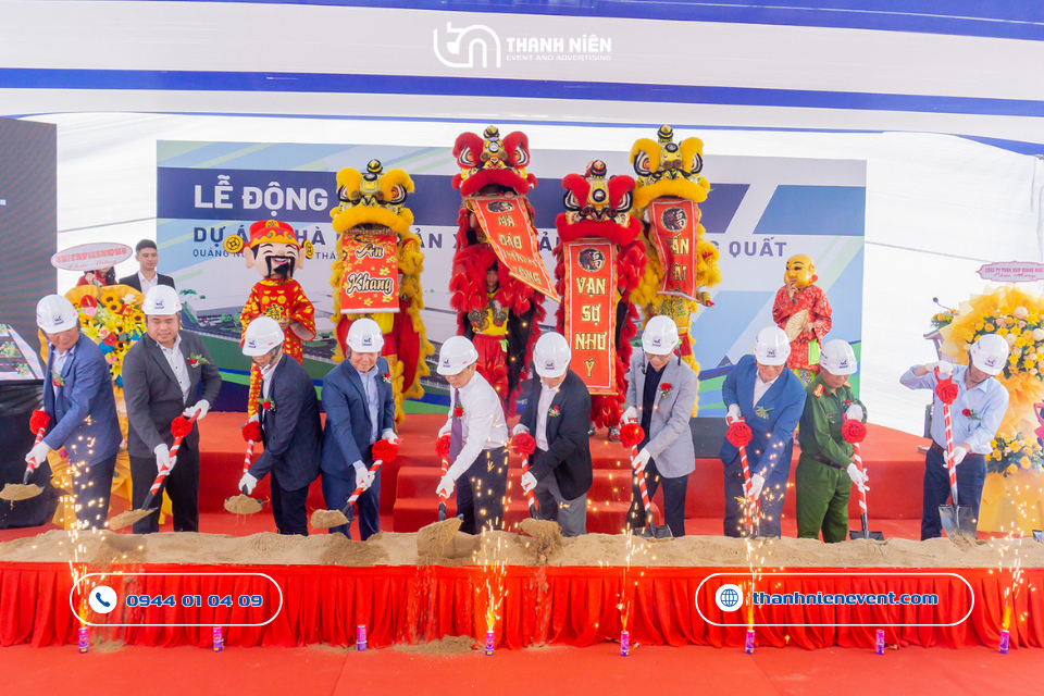 Top 10+ Công Ty Tổ Chức Sự Kiện Quảng Ngãi Uy Tín & Chuyên Nghiệp Nhất Lễ khởi công, động thổ đòi hỏi phải thể hiện sự trang nghiêm và mang lại may mắn cho công trình