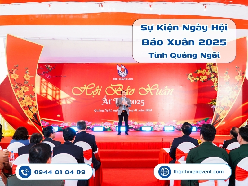 Không gian sự kiện ngày hội báo xuân 2025 đa sắc màu