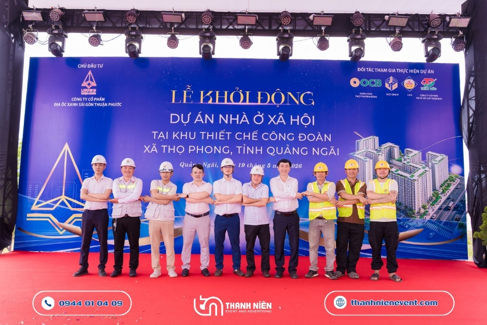 Tổ Chức Trọn Gói Lễ Khởi Động Dự Án Nhà Ở Xã Hội Tại Khu Thiết Chế Công Đoàn Quảng Ngãi le khoi dong du an nha o xa hoi 14