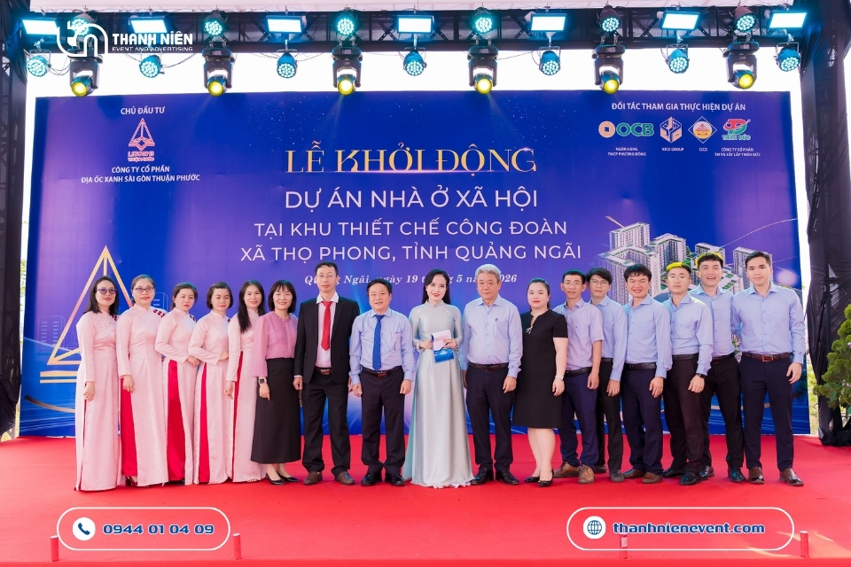 Tổ Chức Trọn Gói Lễ Khởi Động Dự Án Nhà Ở Xã Hội Tại Khu Thiết Chế Công Đoàn Quảng Ngãi le khoi dong du an nha o xa hoi 8