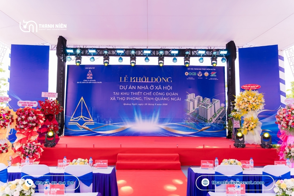 Tổ Chức Trọn Gói Lễ Khởi Động Dự Án Nhà Ở Xã Hội Tại Khu Thiết Chế Công Đoàn Quảng Ngãi le khoi dong du an nha o xa hoi 9