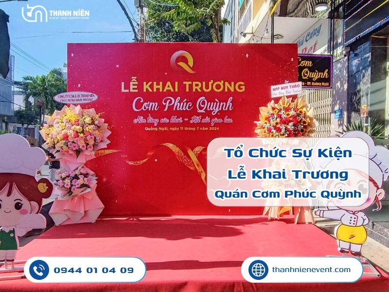 Khởi Đầu Rộn Ràng Với Chương Trình Đặc Sắc khai trương quán cơm Phúc Quỳnh