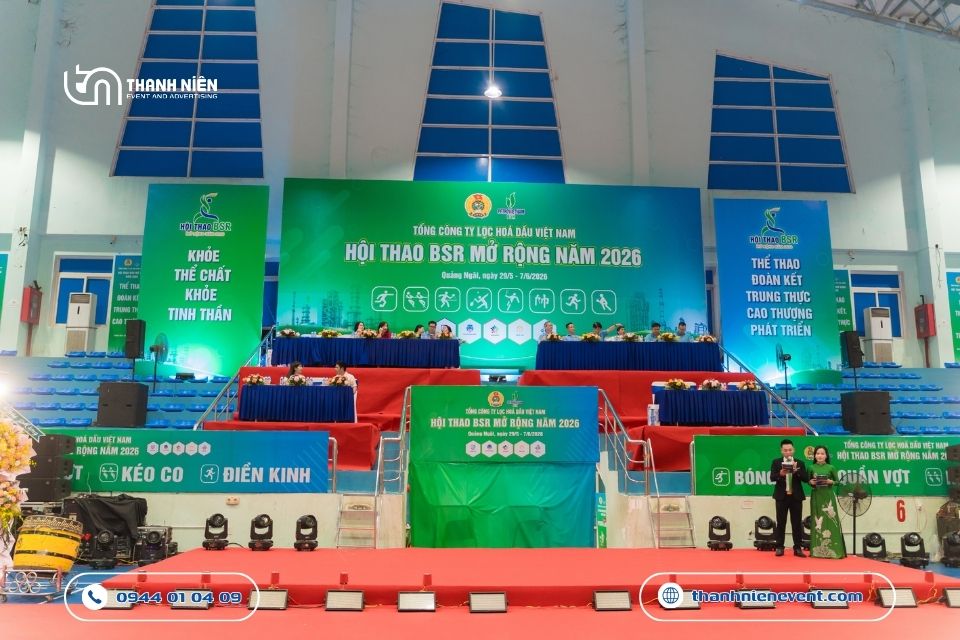 DỰ ÁN: Hội Thao BSR Mở Rộng 2026 Nhận diện thương hiệu hội thao BSR mở rộng 2026 được thiết kế đồng bộ, đầy ấn tượng